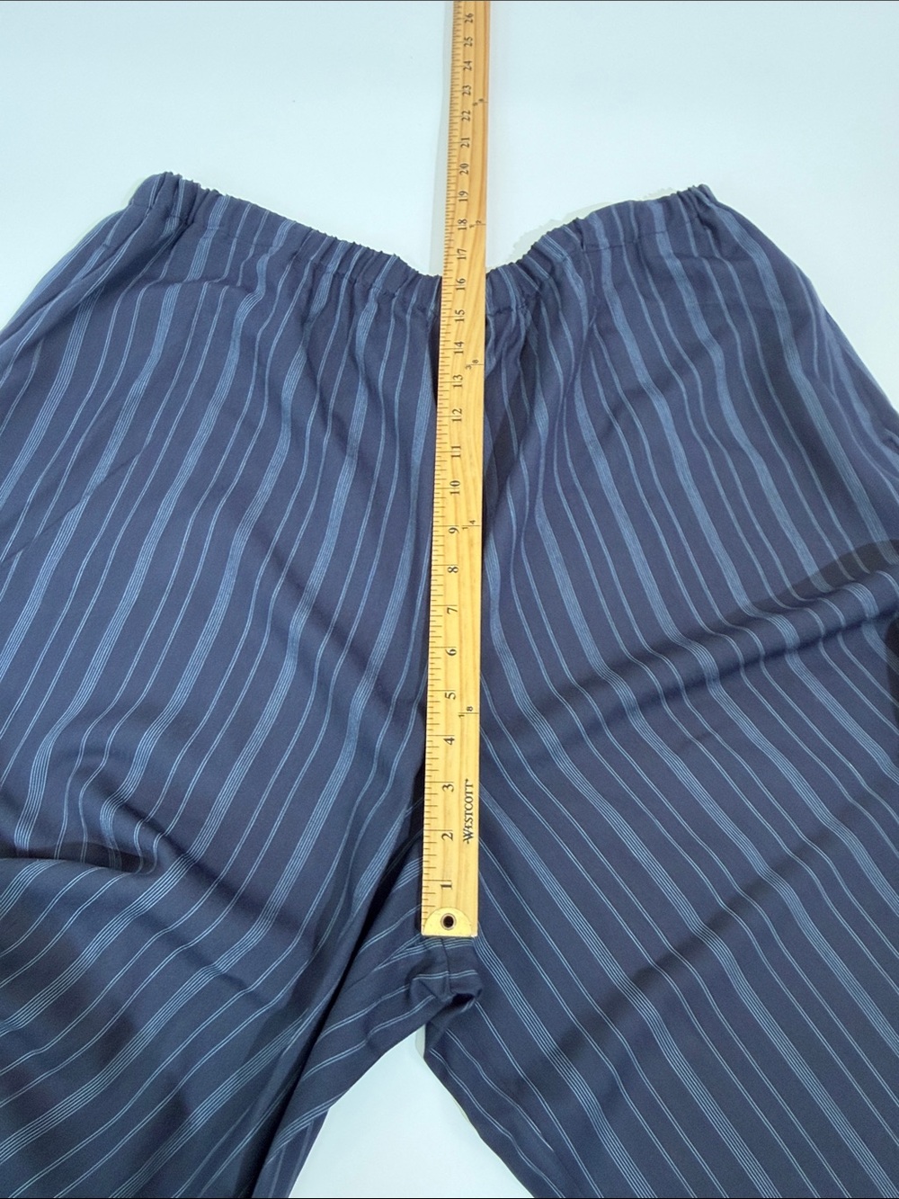 Vince Wide Leg Palazzo Cropped Pants Size 2X Navy White Pinstripe NWOT - Picture 6 of 10